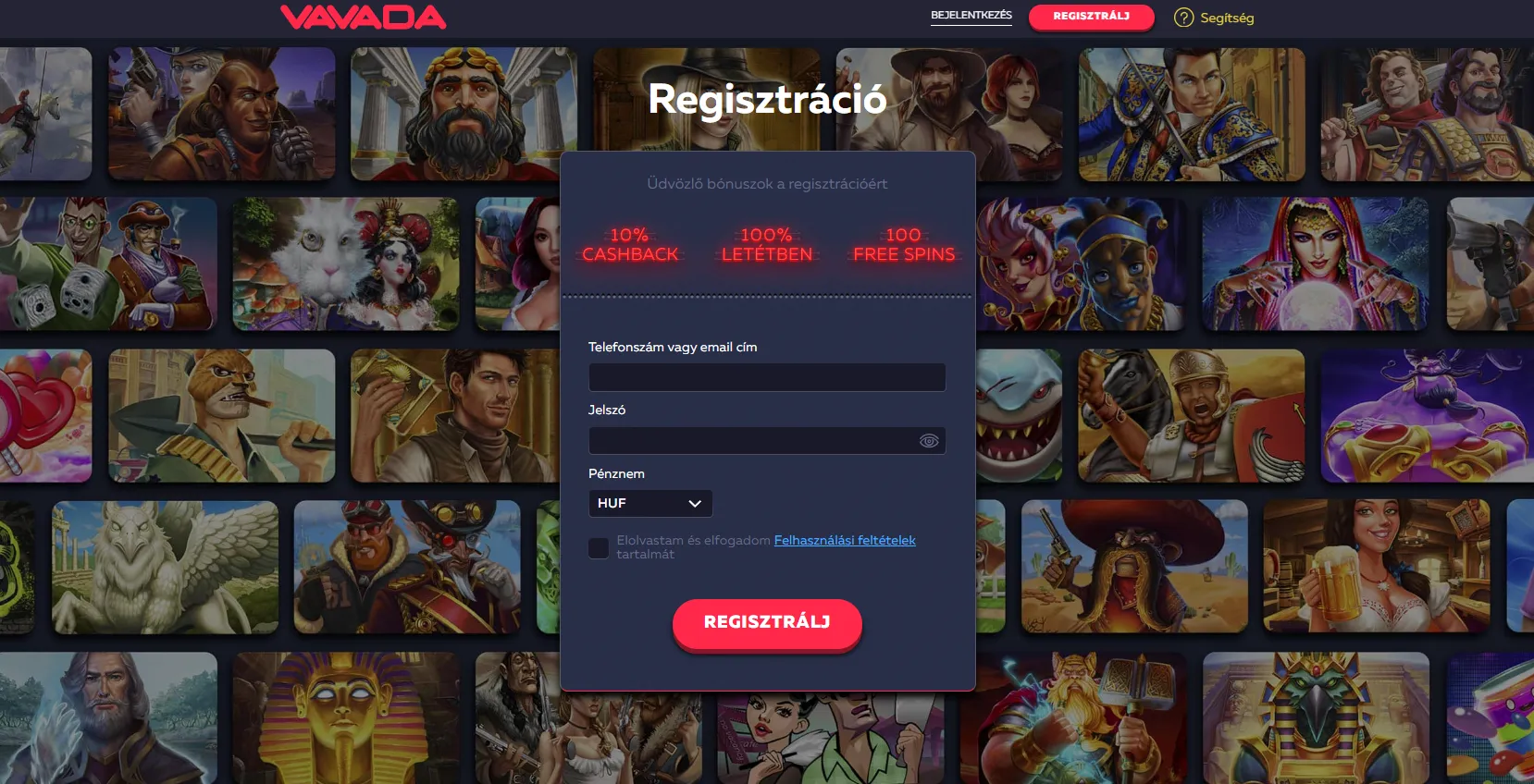 Regisztráció és bejelentkezés a Vavada promo code segítségével